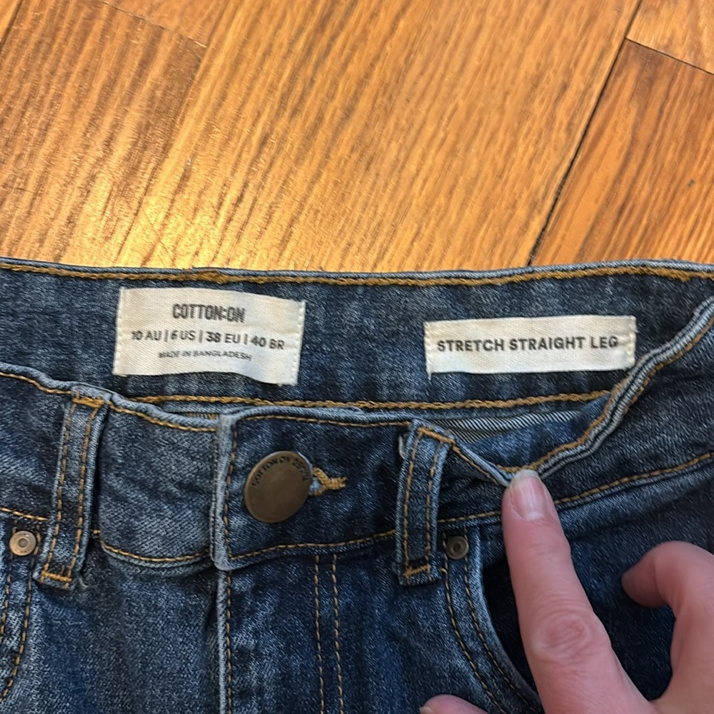 WORN ONCE Cotton On Stretch Straight Leg Jeans - Picture 3 of 11